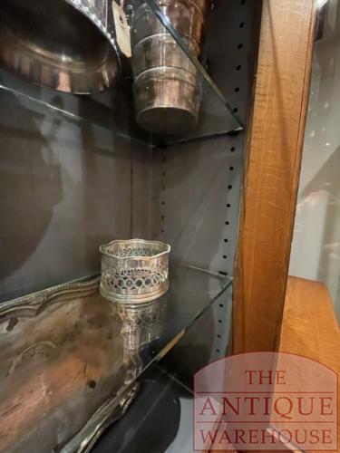 Antieke eikenhouten vitrinekast, boekenkast, winkelkast 4