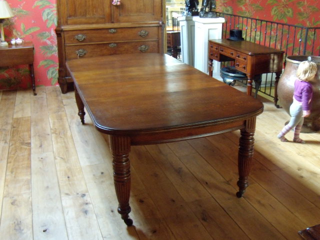 antieke Engelse eiken eettafel 2