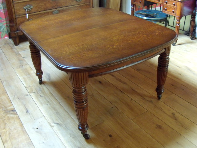 antieke Engelse eiken eettafel 3