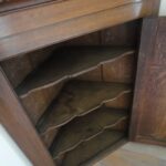 Antieke Engelse hoekkast van eikenhout 3