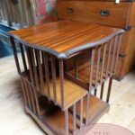 Antieke Engelse lage mahoniehouten boekenmolen 4