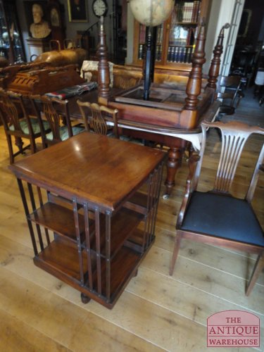 antieke engelse mahonie boekenmolen, VERKOCHT