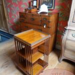 Antieke Engelse mahoniehouten boekenmolen 2