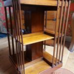 Antieke Engelse mahoniehouten boekenmolen 3