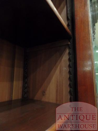 Antieke Engelse mahoniehouten breakfront boekenkast 3