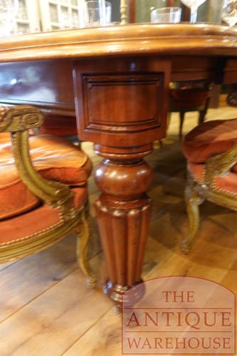 antieke Engelse mahoniehouten coulissentafel 2