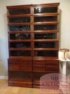 antieke Engelse mahoniehouten Globe Wernicke