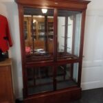 antieke Engelse mahoniehouten stofdichte vitrinekast 1