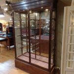 antieke Engelse mahoniehouten stofdichte vitrinekast 1