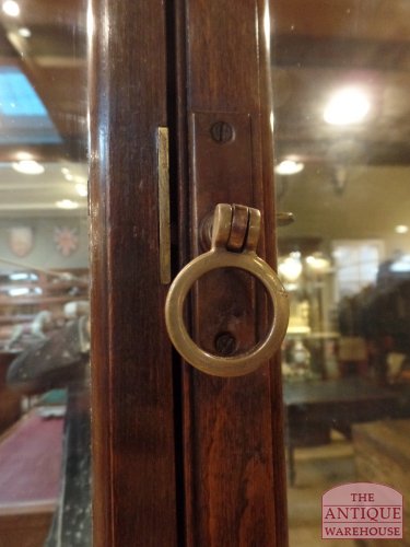 antieke Engelse mahoniehouten stofdichte vitrinekast 3