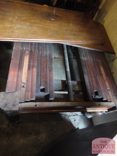 antieke Engelse ongerestaureerde coulissen tafel, VERKOCHT