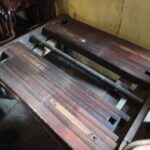 antieke Engelse ongerestaureerde coulissen tafel 2