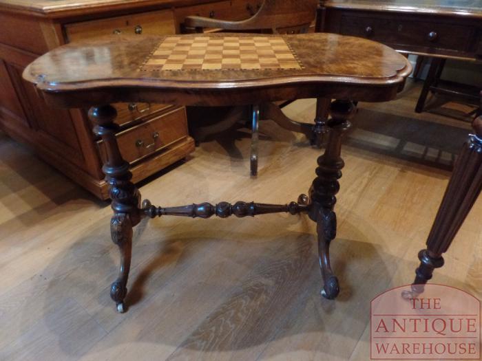 antieke Engelse schaaktafel 2