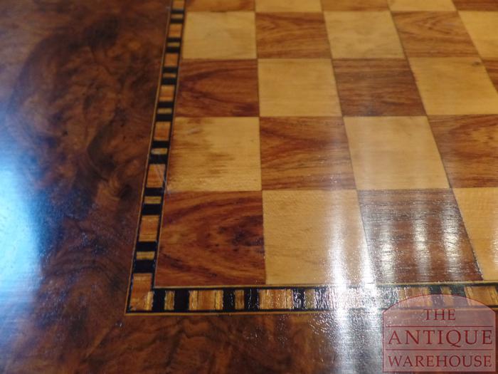 antieke Engelse schaaktafel 3