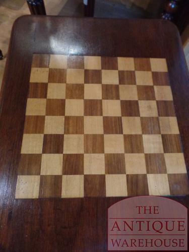 antieke Engelse schaaktafel 3