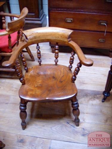 antieke Engelse smokers bow windsor stoel 2