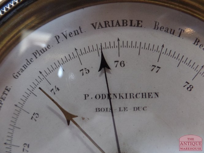 Antieke Franse aneroide barometer 2