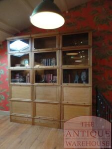 antieke Franse eiken stapelbare boekenkast