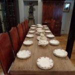 set van acht Franse eiken stoelen 3