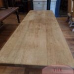 Antieke Franse eikenhouten klooster tafel 2