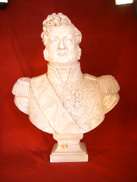 antieke Franse gipsen buste,