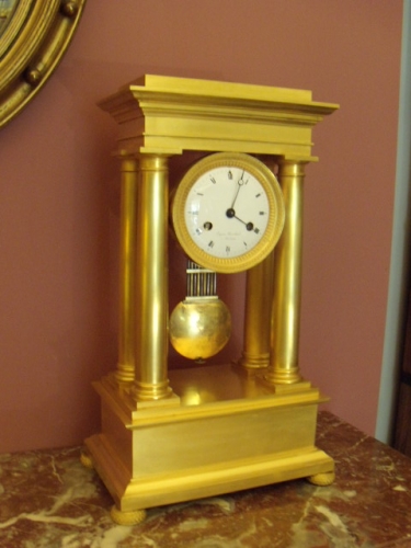 Antieke Franse kolompendule circa 1830 3