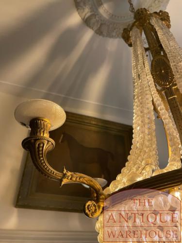 Antieke Franse kroonluchter met kaarsen 2
