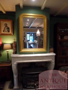 antieke Franse Louis Philippe spiegel met vergulde lijst afm