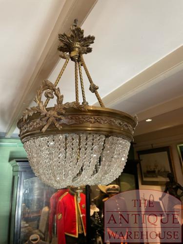 Antieke Franse plaffoniere, kroonluchter