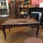 Antieke Franse schrijftafel, bureau plat, Louis Quinze circa 1880 1