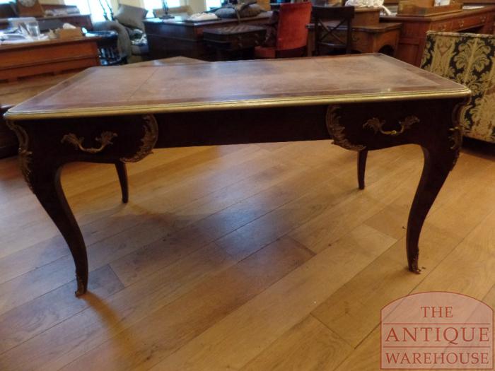 Antieke Franse schrijftafel, bureau plat, Louis Quinze circa 1880 2