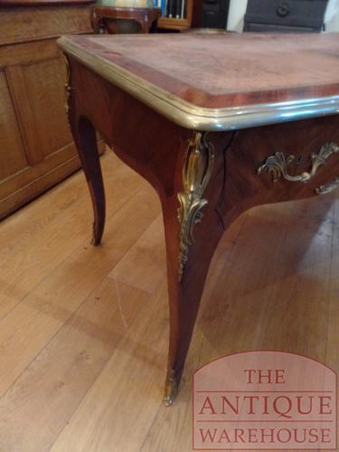 Antieke Franse schrijftafel, bureau plat, Louis Quinze circa 1880 4