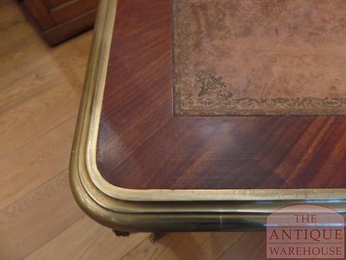 Antieke Franse schrijftafel, bureau plat, Louis Quinze circa 1880 5