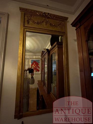 Antieke Franse spiegel 162,5 cm hoog en 82,5 cm breed