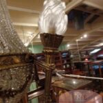 Antike französische Zakkronleuchter mit drei Lampen 5