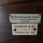 Antieke Globe Wernicke stapelbare boekenkast met secretaire gedeelte 3