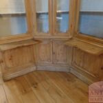 Antieke hoek boekenkast, winkelkast, vitrinekast 4