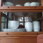 Antieke hoge stapelbare mahoniehouten boekenkast van MD Bibliothèque 3