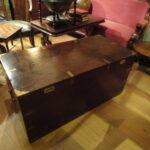 Antieke teakhouten campaign reiskist circa 1900 1