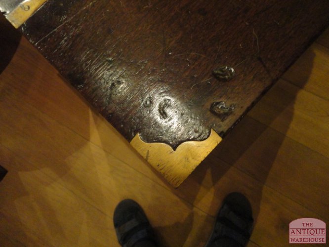 Antieke teakhouten campaign reiskist circa 1900 2