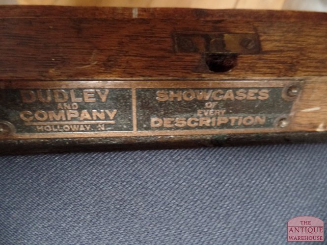 Antieke kleine mahonie vitrine kast 2