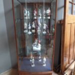 Antieke kleine mahonie vitrine kast 3