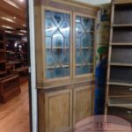 Antieke laat 18 de eeuwse eikenhouten hoekkast 2