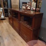 Antieke lage boekenkast, mahoniehouten stapelbare Franse M.D. Bibliothèque 2