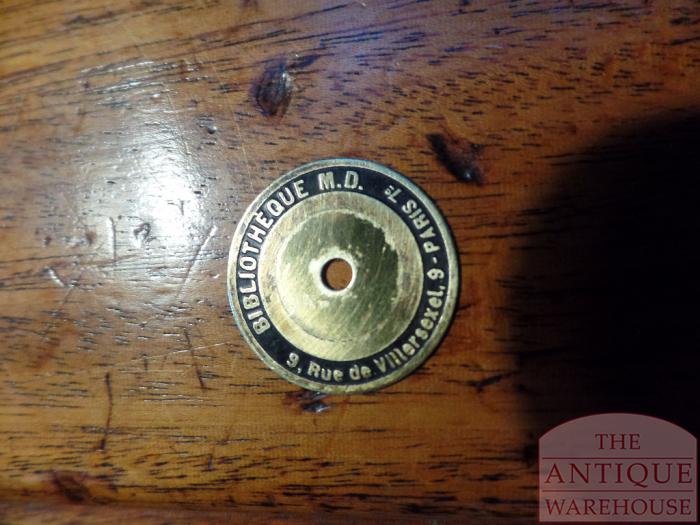 Antieke lage boekenkast, mahoniehouten stapelbare Franse M.D. Bibliothèque 5