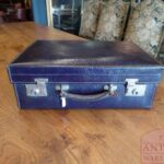 antieke leren Engelse koffer 1