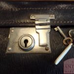 antieke leren Engelse koffer 2