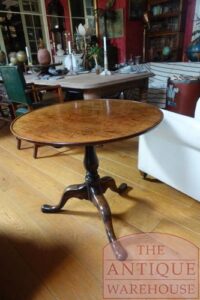 antieke mahonie 18 de eeuw Engelse tilt top tafel