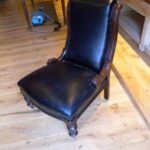 antieke mahonie bibliotheekstoel 2