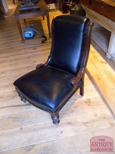 antieke mahonie bibliotheekstoel 2